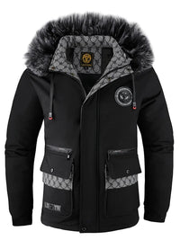 Pure color simple cotton padded cold windproof hooded cotton jacketAzizaK