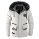 Pure color simple cotton padded cold windproof hooded cotton jacketAzizaK