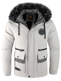 Pure color simple cotton padded cold windproof hooded cotton jacketAzizaK