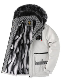 Pure color simple cotton padded cold windproof hooded cotton jacketAzizaK