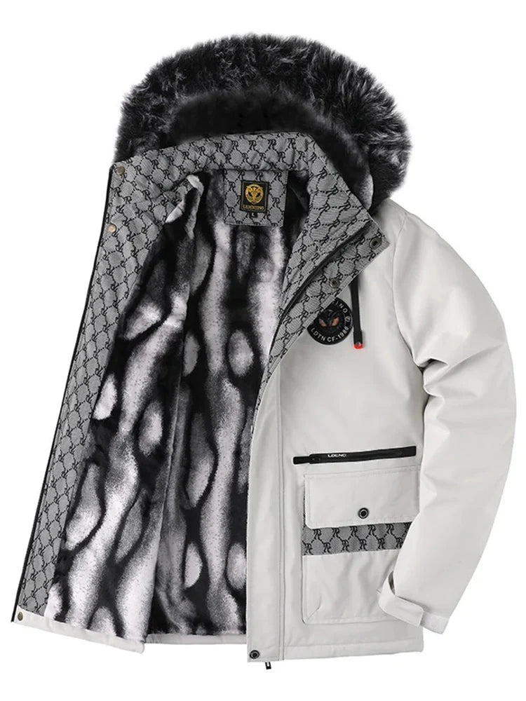 Pure color simple cotton padded cold windproof hooded cotton jacketAzizaK
