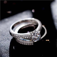 Qualities Elegant Rose Gold Silve Colors Rings for Women Trendy Metal Inlaid White ZicronAzizaK