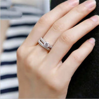 Qualities Elegant Rose Gold Silve Colors Rings for Women Trendy Metal Inlaid White ZicronAzizaK