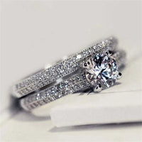 Qualities Elegant Rose Gold Silve Colors Rings for Women Trendy Metal Inlaid White ZicronAzizaK