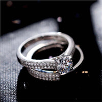 Qualities Elegant Rose Gold Silve Colors Rings for Women Trendy Metal Inlaid White ZicronAzizaK