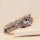 Qualities Elegant Rose Gold Silve Colors Rings for Women Trendy Metal Inlaid White ZicronAzizaK