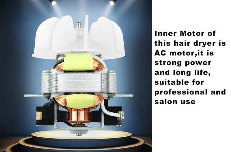 Real 2200W Professional Powerful Hair Dryer Fast Heating Hot And Cold Adjustment Ionic Air Blow Dryer For Hair Salon UseAzizaK