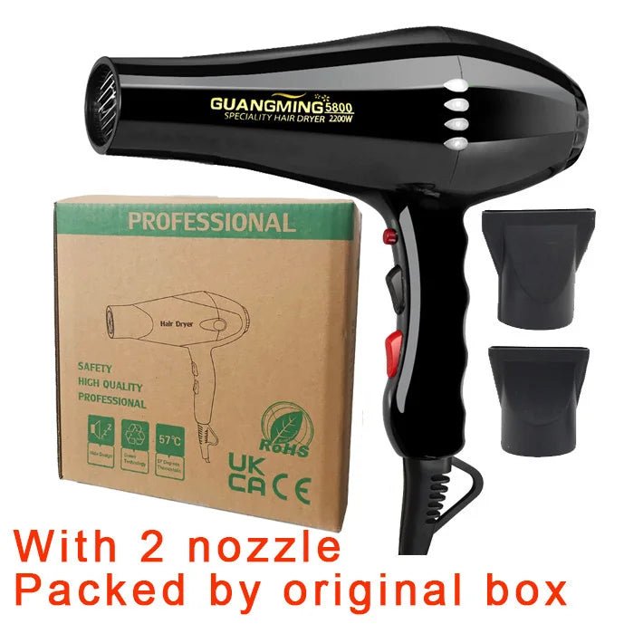 Real 2200W Professional Powerful Hair Dryer Fast Heating Hot And Cold Adjustment Ionic Air Blow Dryer For Hair Salon UseAzizaK