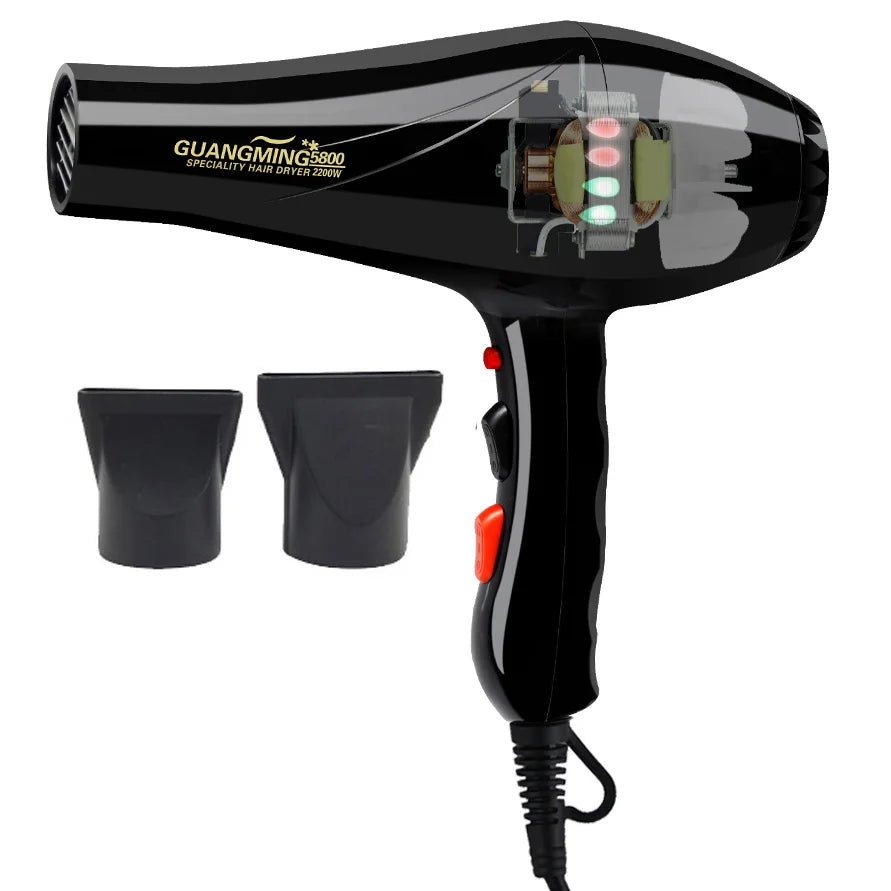 Real 2200W Professional Powerful Hair Dryer Fast Heating Hot And Cold Adjustment Ionic Air Blow Dryer For Hair Salon UseAzizaK