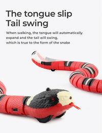 Rechargeable Smart Sensor Snake Pet Toys Automatically Detect Obstacles and Escape Kids Gift ToysAzizaK