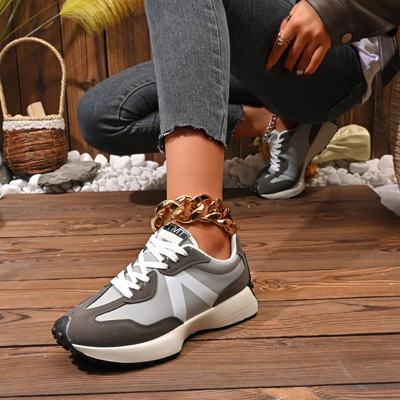 Retro Style Sneakers – Chunky Casual TrainersAzizaK