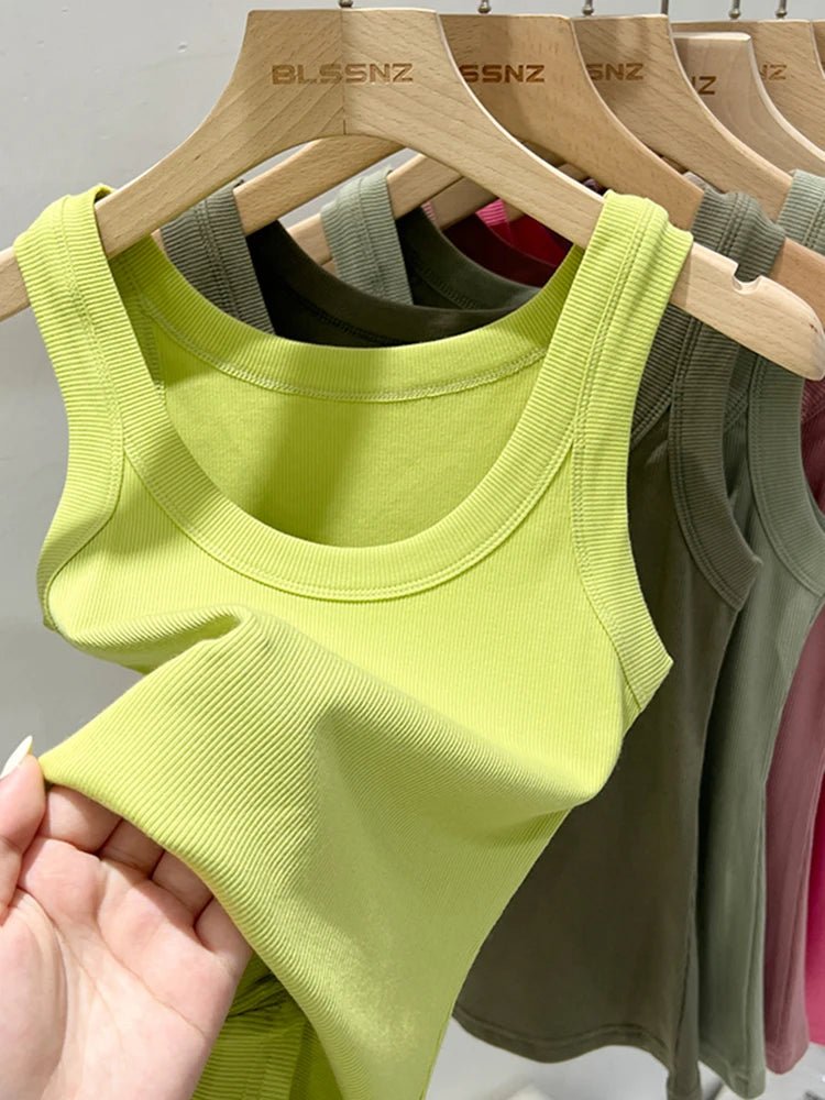 Ribbed Solid Tank TopAzizaK