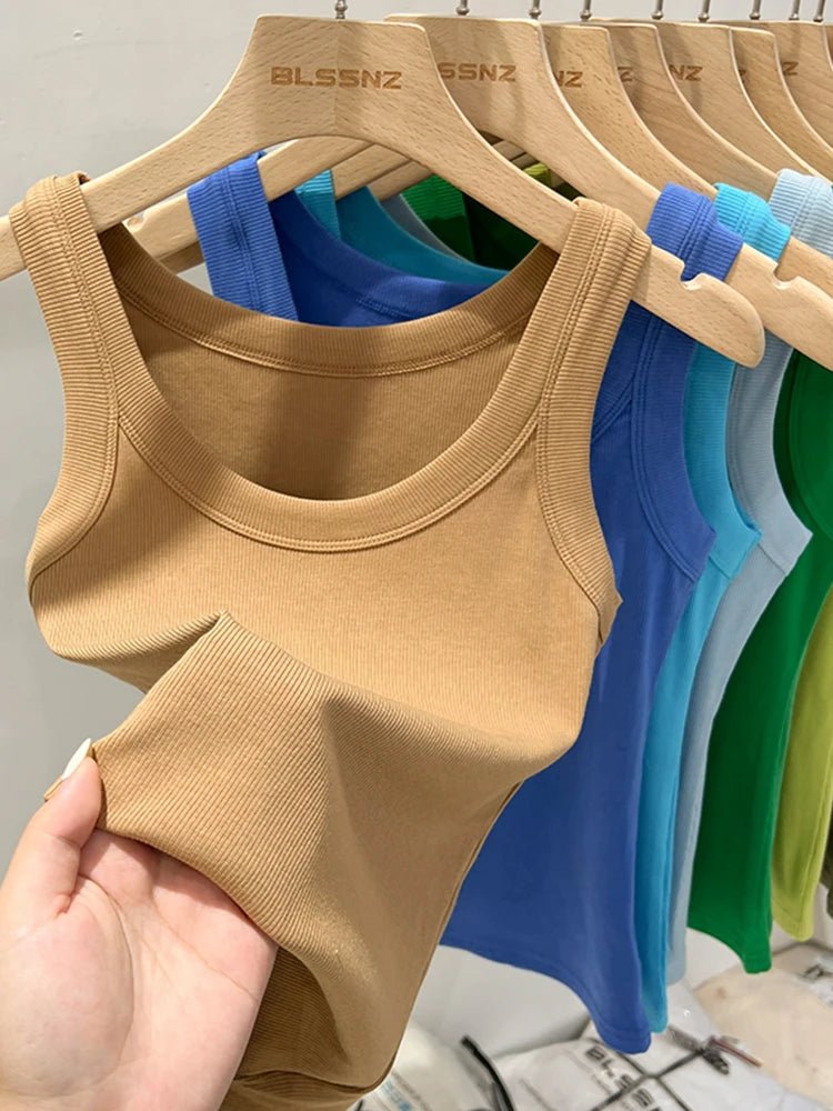 Ribbed Solid Tank TopAzizaK
