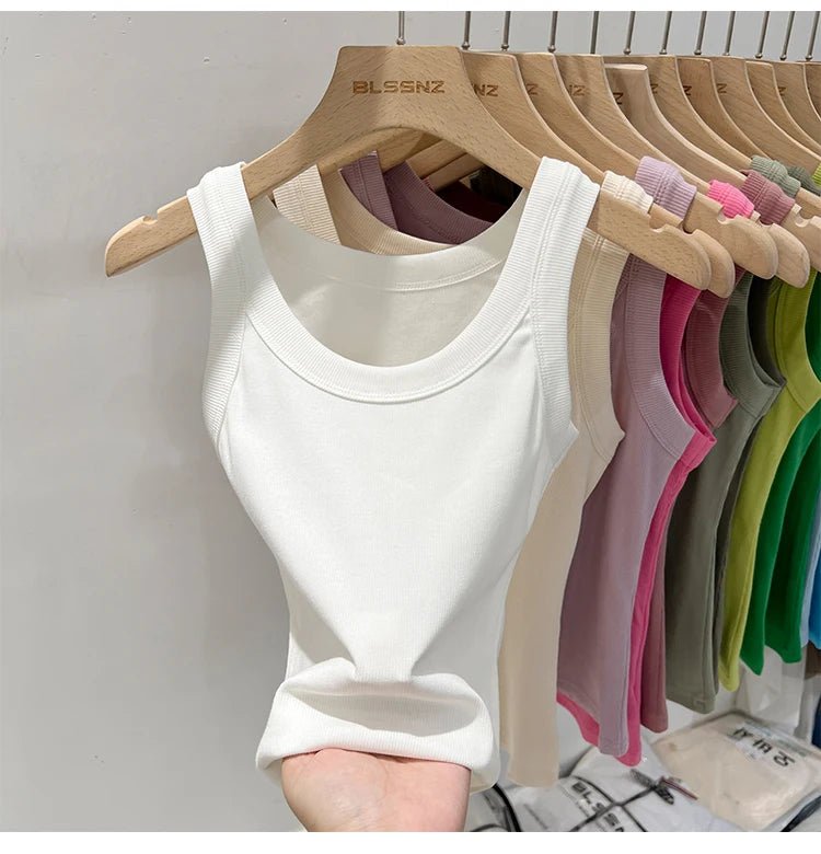 Ribbed Solid Tank TopAzizaK