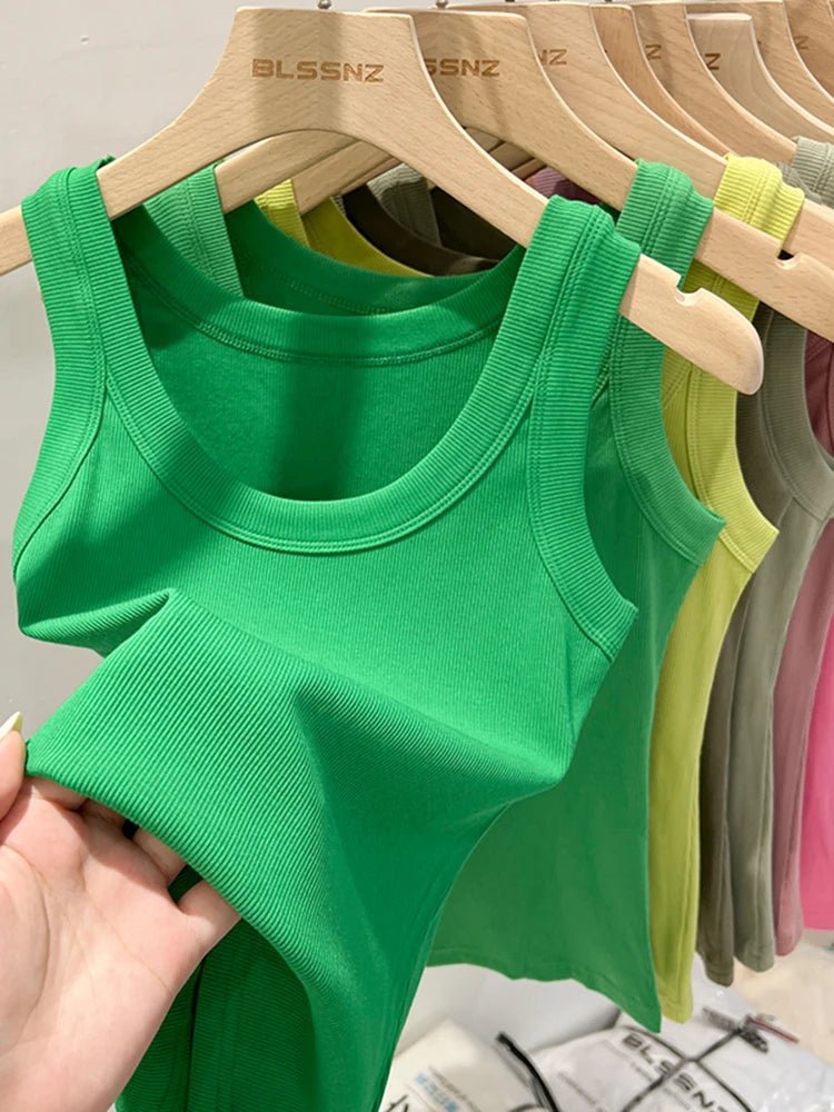 Ribbed Solid Tank TopAzizaK