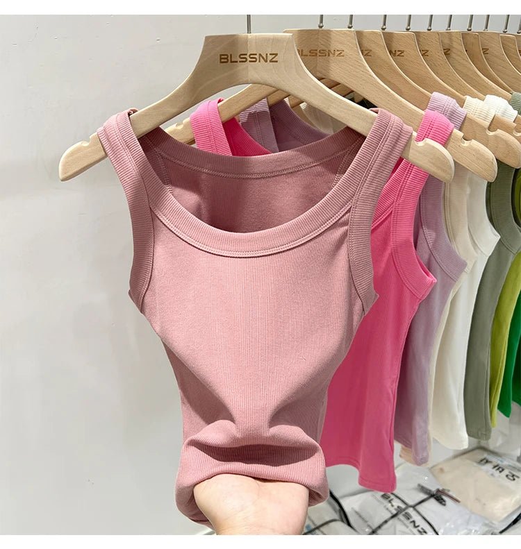 Ribbed Solid Tank TopAzizaK