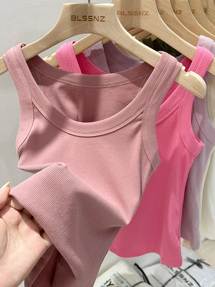 Ribbed Solid Tank TopAzizaK
