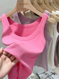 Ribbed Solid Tank TopAzizaK