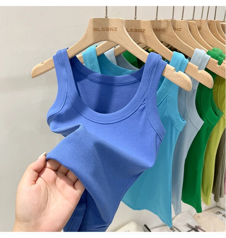 Ribbed Solid Tank TopAzizaK