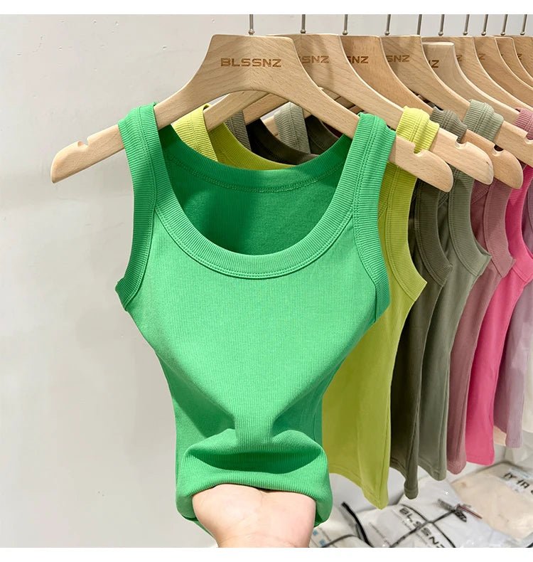 Ribbed Solid Tank TopAzizaK