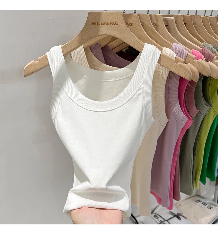 Ribbed Solid Tank TopAzizaK