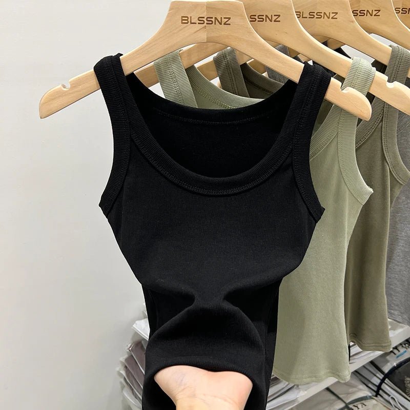 Ribbed Solid Tank TopAzizaK