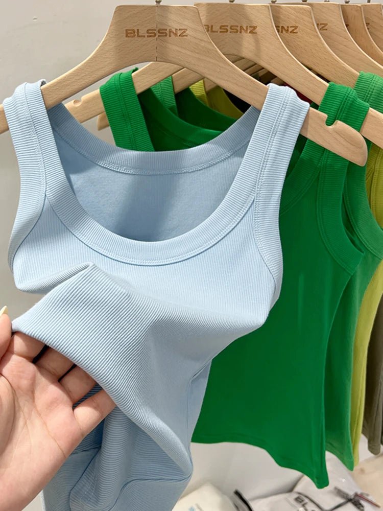 Ribbed Solid Tank TopAzizaK