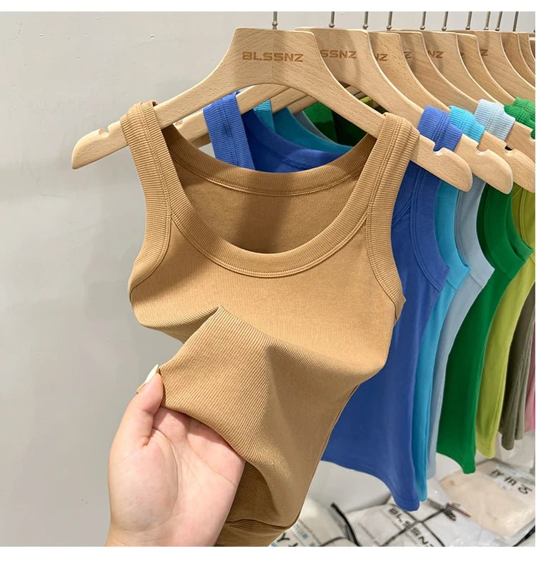 Ribbed Solid Tank TopAzizaK