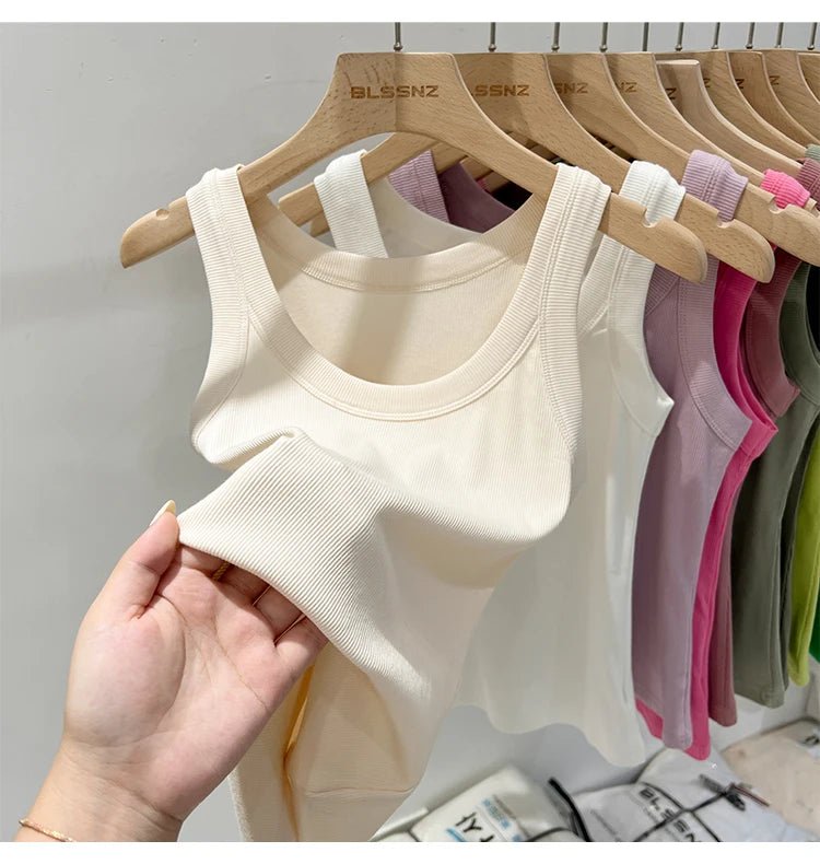 Ribbed Solid Tank TopAzizaK