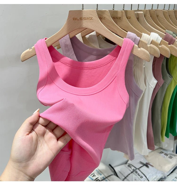 Ribbed Solid Tank TopAzizaK