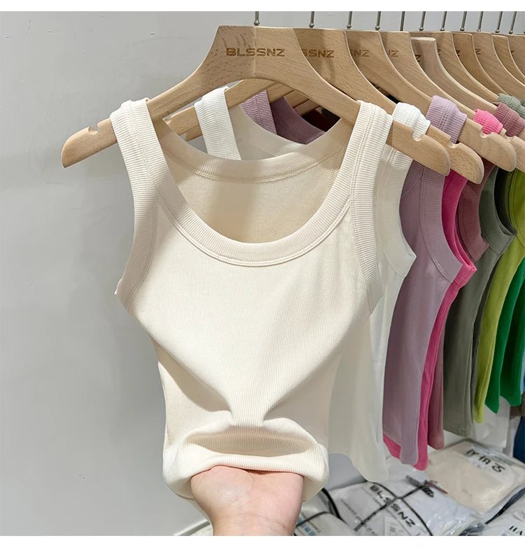 Ribbed Solid Tank TopAzizaK
