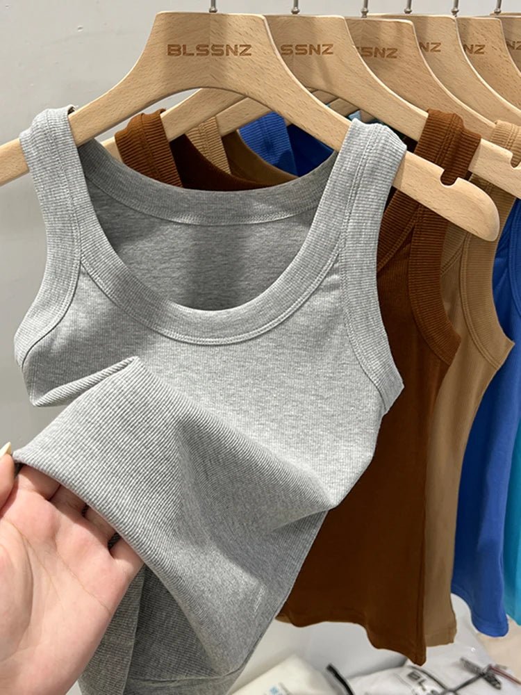 Ribbed Solid Tank TopAzizaK