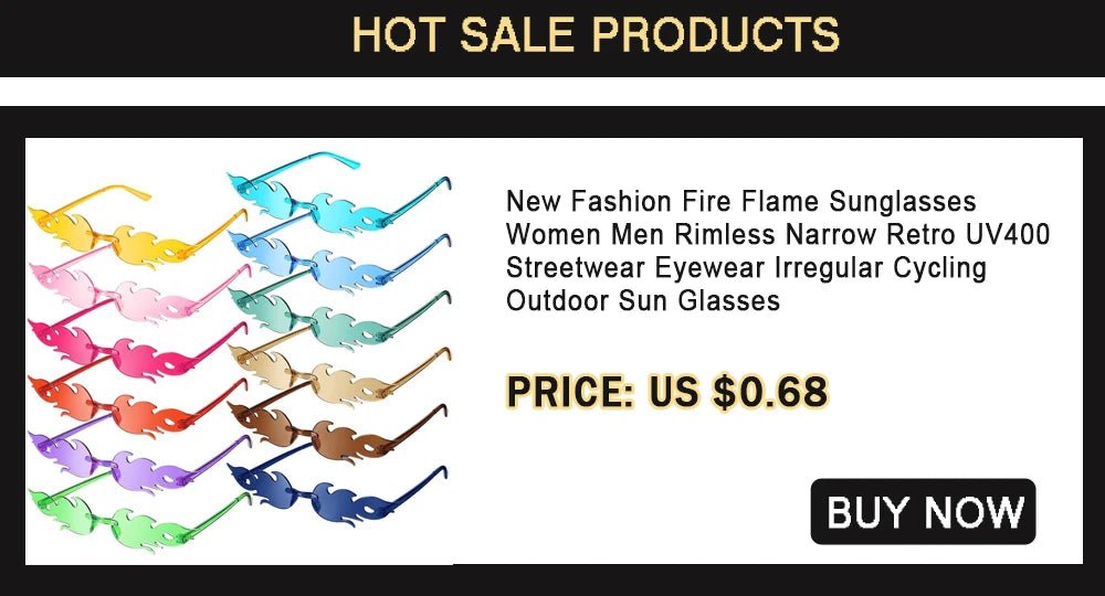 Rimless Square Sunglasses Retro Designer Gold Leopard Style LensesAzizaK