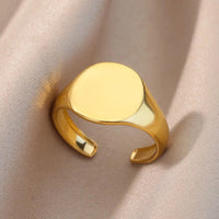 ring fashion single color geometric goldAzizaK