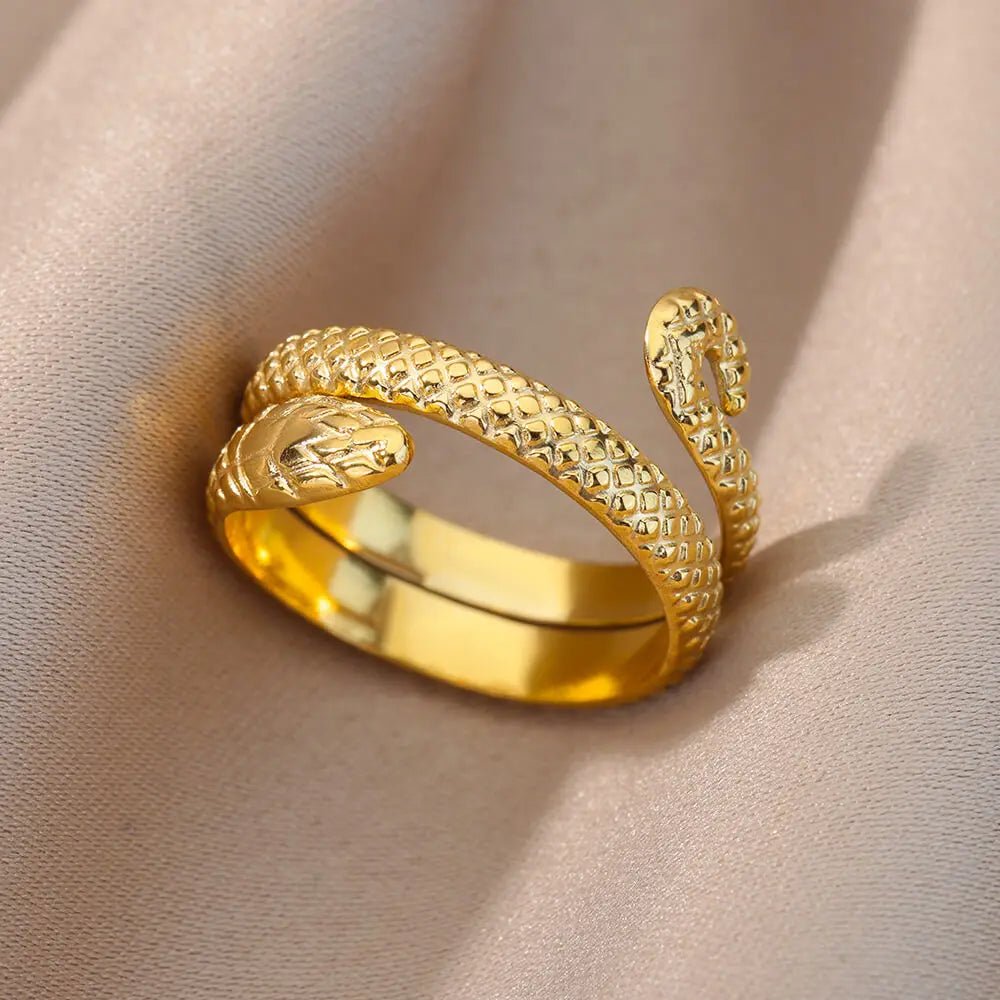 ring fashion single color geometric goldAzizaK