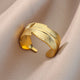 ring fashion single color geometric goldAzizaK