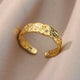 ring fashion single color geometric goldAzizaK