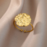 ring fashion single color geometric goldAzizaK