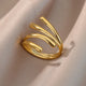 ring fashion single color geometric goldAzizaK