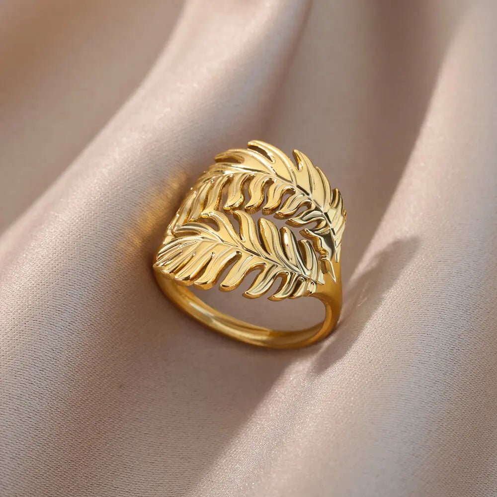 ring fashion single color geometric goldAzizaK