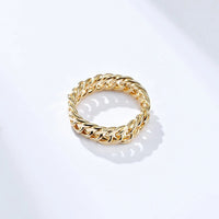 Rings Chain Link Design Stainless Steel Black Gold SilverAzizaK