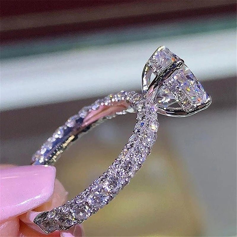 Rings Exquisite White Drill Fashion RingsAzizaK