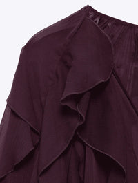 Ruffle V - Neck BlouseAzizaK