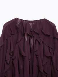 Ruffle V - Neck BlouseAzizaK