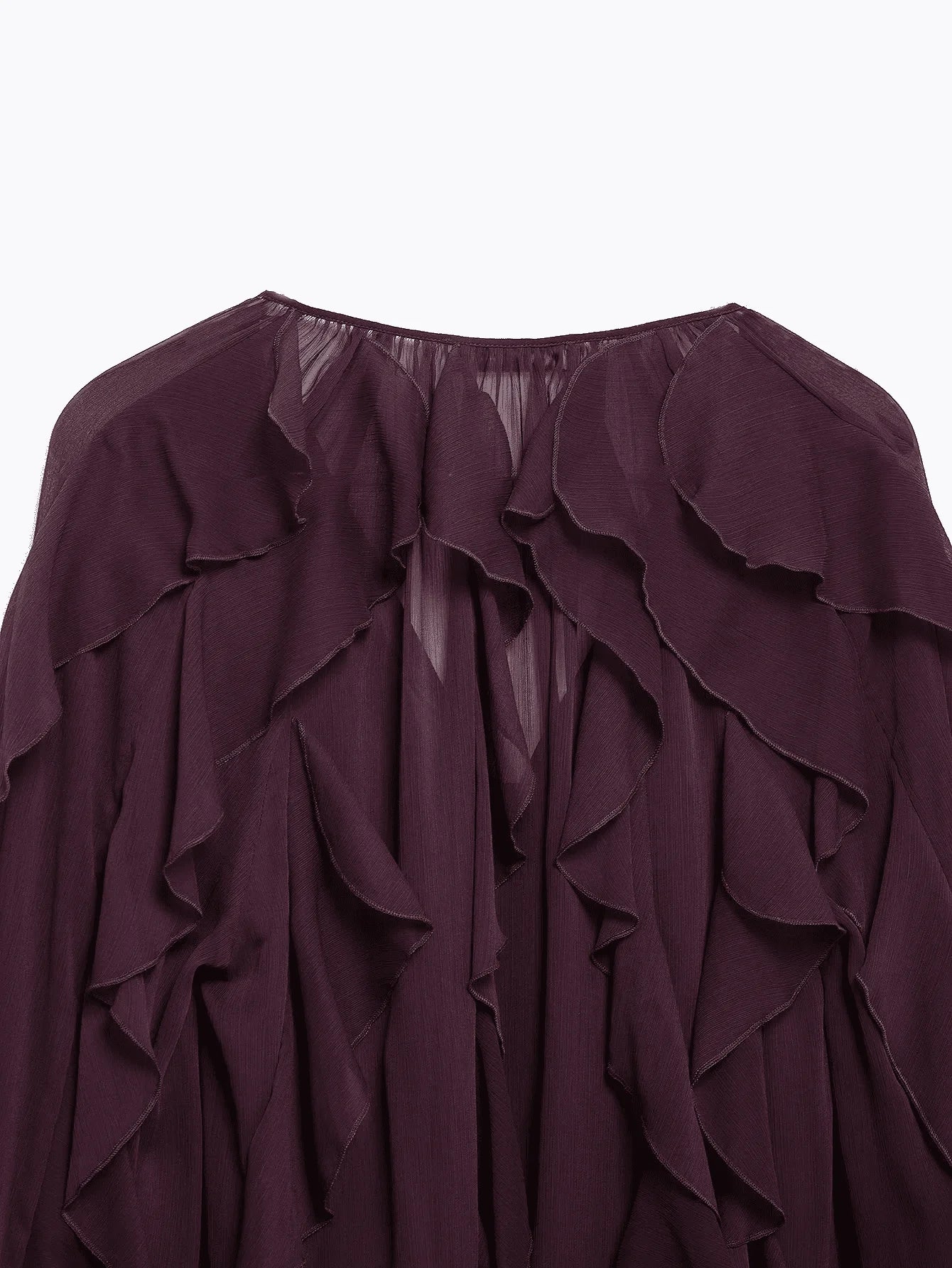 Ruffle V - Neck BlouseAzizaK