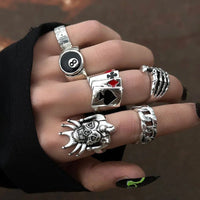Set of 7 stainless steel ringsAzizaK