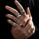 Set of 7 stainless steel ringsAzizaK