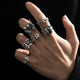 Set of 7 stainless steel ringsAzizaK