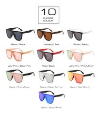 SHAUNA Retro Oversized Aviator Sunglasses with RivetsAzizaK