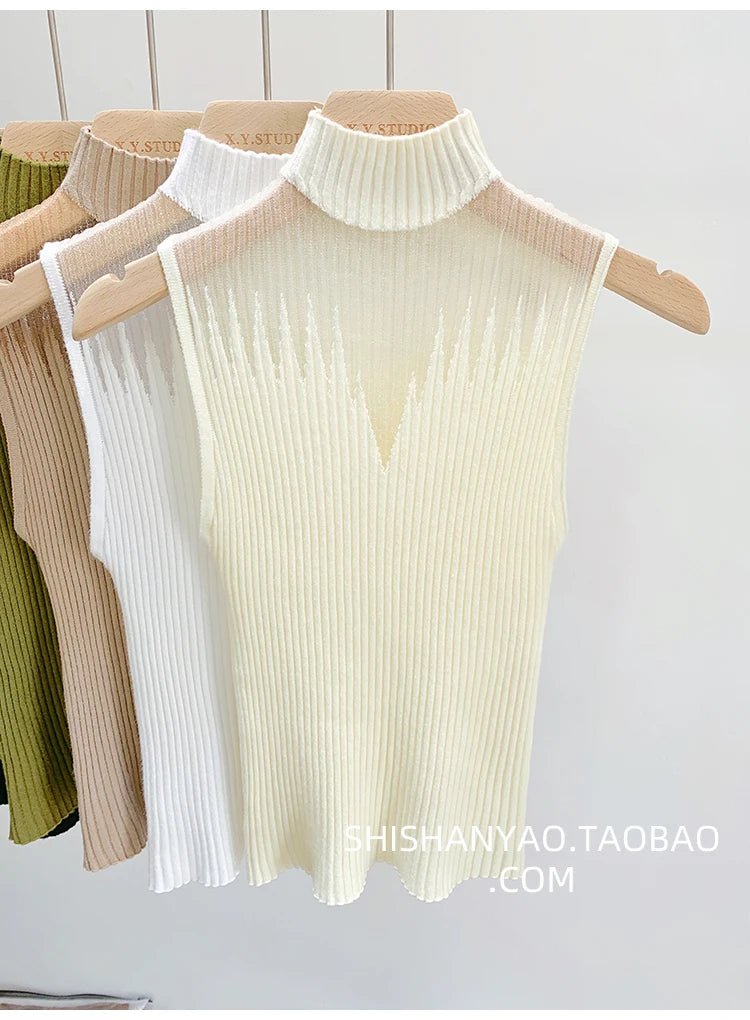 Sheer Knit Tank – SleevelessAzizaK